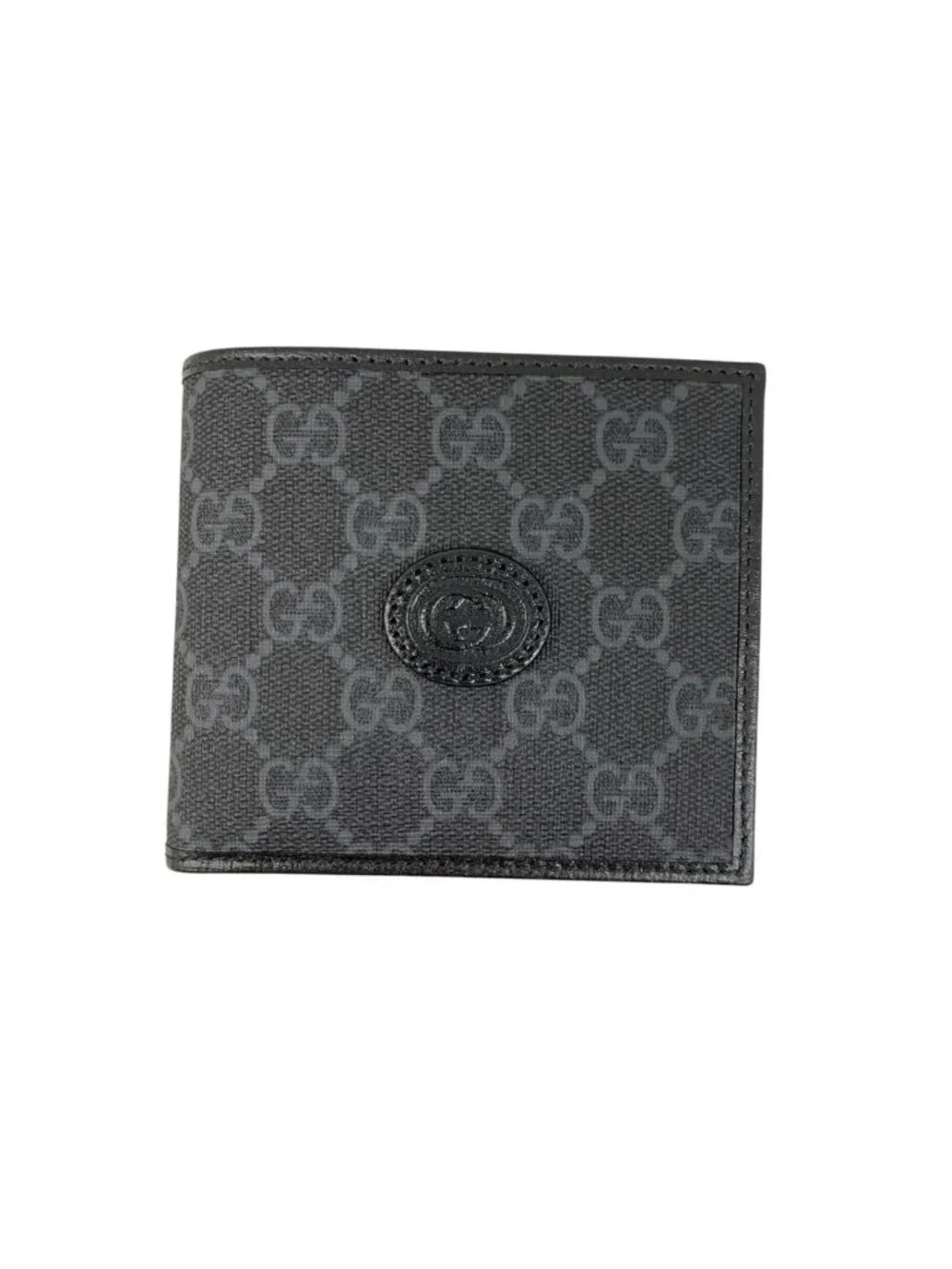 Gucci Bifold Wallet Interlocking G GG Supreme Black